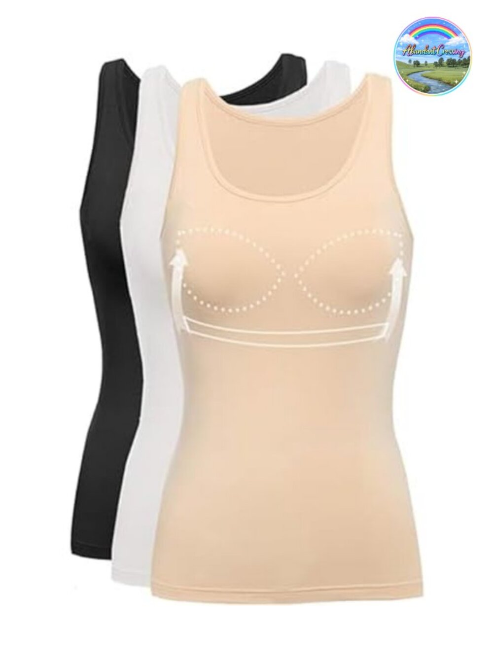 Women's Tank Top with Built in Bra Cup Casual Sleeveless Yoga Cami